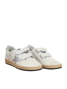 Golden Goose BALLSTAR STRAP NAPPA UPPER GLITTER STAR AND HEEL SNEAKERS