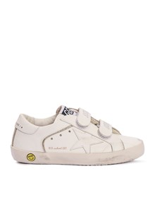 Golden Goose OLD SCHOOL LEATHER UPPER TOE STAR AND HEEL WITH GLLITTER PIPING SNEAKERS