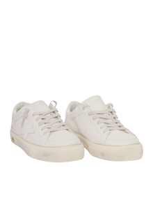 Golden Goose MAY NAPPA UPPER SUEDE STAR AND HEEL SNEAKERS