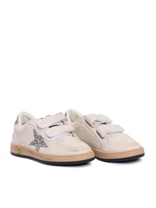 Golden Goose BALLSTAR STRAP NAPPA UPPER GLITTER STAR AND HEEL