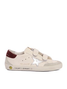 Golden Goose OLD SCHOOL LEATHER UPPER AND TOE LAMINATED STAR SUEDE PENSTAR HEEL AND SPUR SIGNATURE FOXING