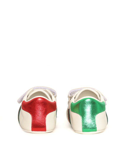 GUCCI KIDS BABY NEW ACE SNKR LTH W/WEB