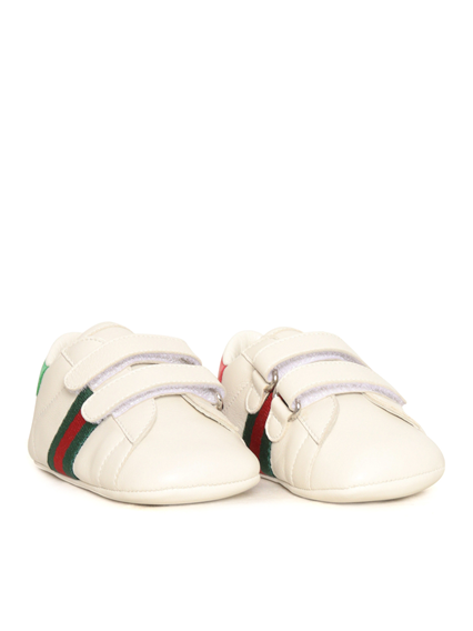 GUCCI KIDS BABY NEW ACE SNKR LTH W/WEB