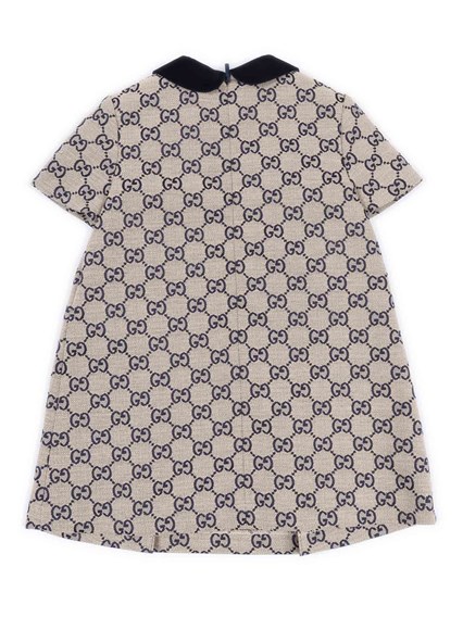 GUCCI KIDS B SS DRESS GG CANVAS