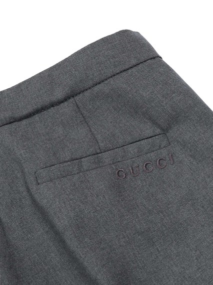 GUCCI KIDS J PANTS PLAIN STIFF WOOL