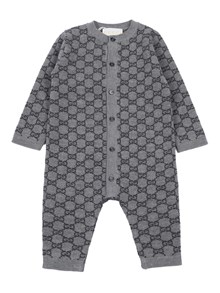 GUCCI KIDS B L/S ALL IN ONE WOOL JACQUARD