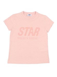 Golden Goose STAR GIRL'S T-SHIRT S/S LOGO TONAL PRINT