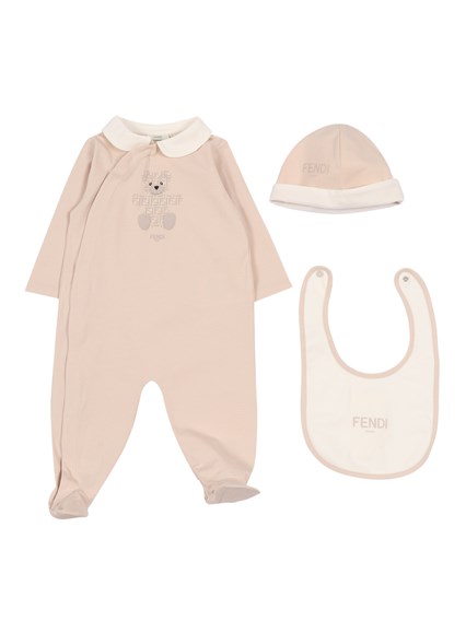 Fendi Jr STRETCH JERSEY ONESIE SET