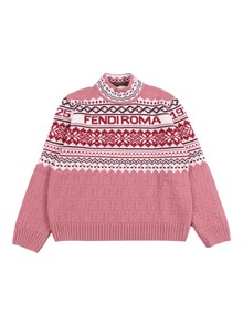 Fendi Jr NORWEGIAN WOOL CREWNECK SWEATER