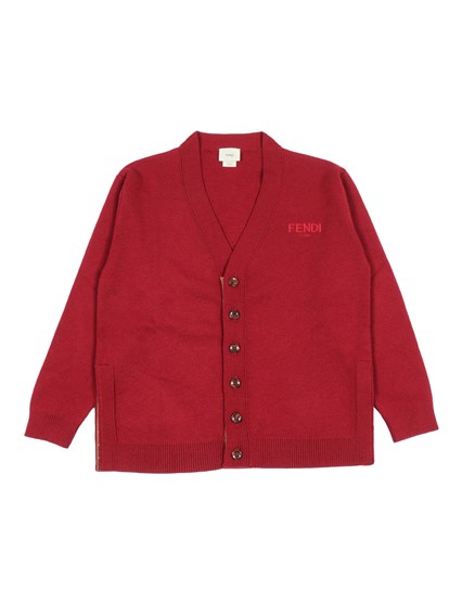 Fendi Jr WOOL KNITTED CARDIGAN