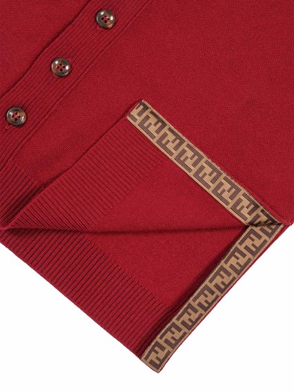 Fendi Jr WOOL KNITTED CARDIGAN