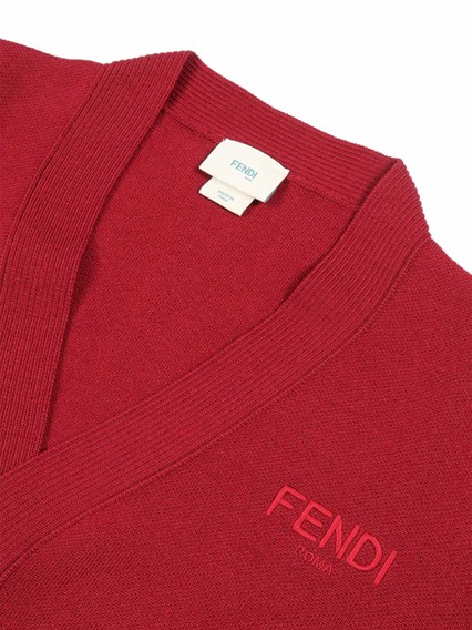 Fendi Jr WOOL KNITTED CARDIGAN