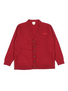 Fendi Jr WOOL KNITTED CARDIGAN