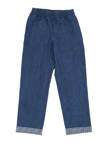 Fendi Jr LIGHT DENIM PANTS