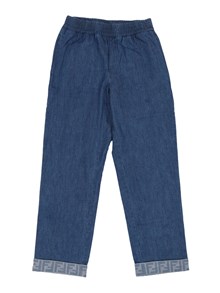 Fendi Jr LIGHT DENIM PANTS