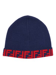 Fendi Jr JUNIOR BEANIE FF REVERSIBILE