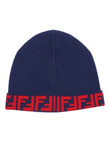 Fendi Jr JUNIOR BEANIE FF REVERSIBILE