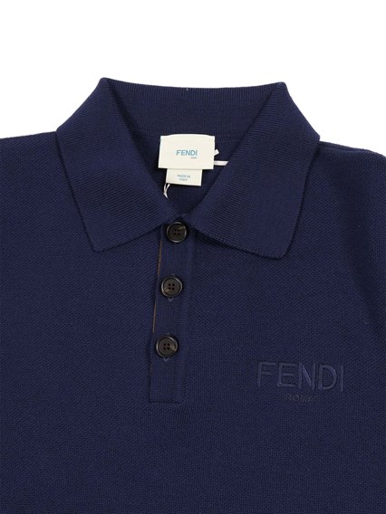 Fendi Jr POLO WOOL KNIT LOGO