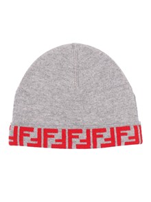 Fendi Jr JUNIOR BEANIE FF REVERSIBILE