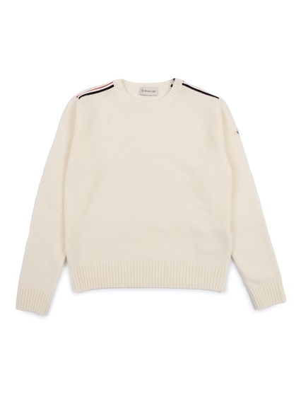 Moncler Enfant WHITE CREW NECK