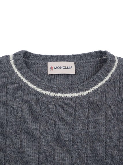 Moncler Enfant MEDIUM GREY CREW NECK