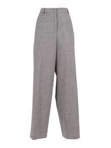 FABIANA FILIPPI BISTRETCH WOOL WIDE LEG TROUSERS WITH FILO DIAMANTE DETAIL