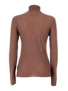 FABIANA FILIPPI LIGHTWEIGHT SEQUIN SLIM FIT TURTLE NECK SWEATER