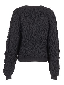 FABIANA FILIPPI BOMBER IN MOHAIR LAVORAZIONE GOFFRATA COLOR NERO