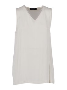 FABIANA FILIPPI ENVER SATIN FRONT BACK TOP WITH FILO DIAMANTE DETAIL