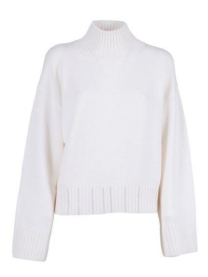 FABIANA FILIPPI MERINO WOOL CROPPED TURTLE NECK SWEATER