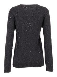 FABIANA FILIPPI SEQUIN V NECK SLIM FIT SWEATER