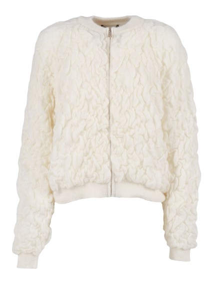 FABIANA FILIPPI MOHAIR BUBBLE STITCH BOMBER