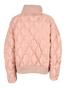 FABIANA FILIPPI WAVE QUILTED DOWN JACKET WITH KNIT DETAIL