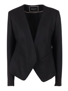 FABIANA FILIPPI FELTED WOOL JERSEY FITTED BLAZER WITHOUT LAPEL