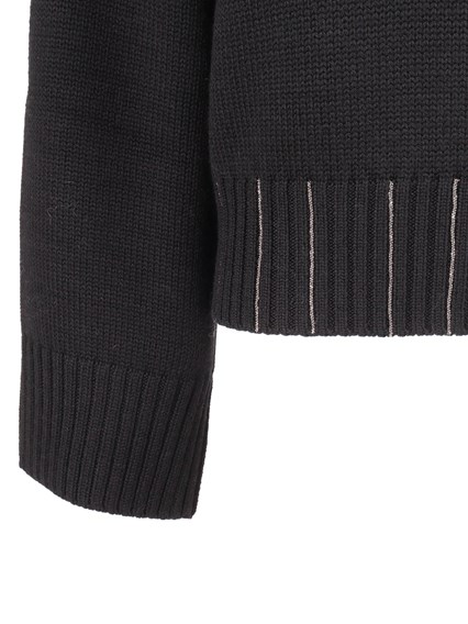 FABIANA FILIPPI MERINO WOOL CROPPED TURTLE NECK SWEATER