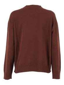 FABIANA FILIPPI PLATINUM CREW NECK SWEATER WITH FILO DIAMANTE