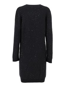 FABIANA FILIPPI ABITO VESTIBILITA' SACCO IN FILATO PAILLETTES COLOR ARDESIA