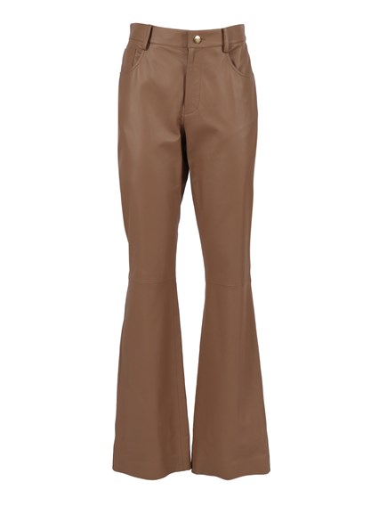 FABIANA FILIPPI SOFT LAMBSKIN BOOTCUT TROUSERS