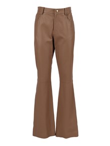 FABIANA FILIPPI SOFT LAMBSKIN BOOTCUT TROUSERS