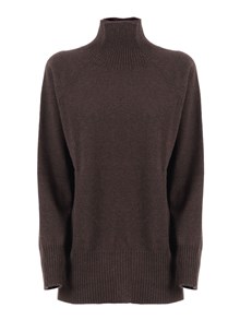 Kangra Cashmere CRATER NECK SWEATER WITH RAGLAN SLEEVES AND VENTS