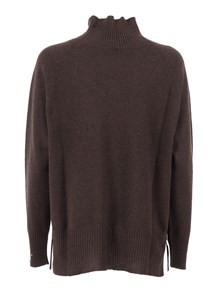 Kangra Cashmere CRATER NECK SWEATER WITH RAGLAN SLEEVES AND VENTS