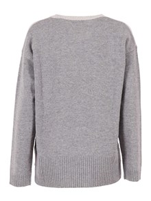 Kangra Cashmere BOXING FIT CREW NECK SWEATER WITH INLAY