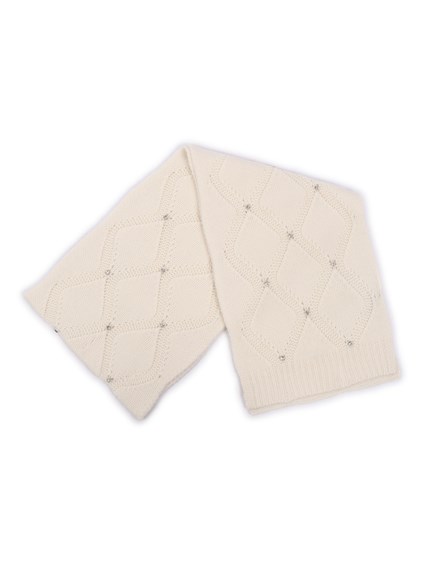 Kangra Cashmere SCIARPA LOSANGHE + RICAMO  CABOUCON