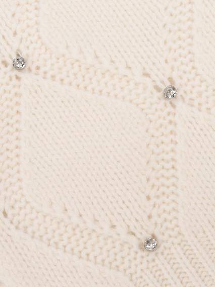 Kangra Cashmere SCIARPA LOSANGHE + RICAMO  CABOUCON