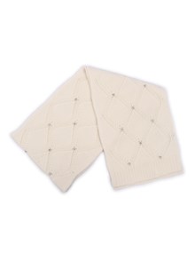 Kangra Cashmere SCIARPA LOSANGHE + RICAMO  CABOUCON
