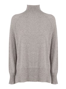Kangra Cashmere CRATER NECK SWEATER WITH RAGLAN SLEEVES AND VENTS