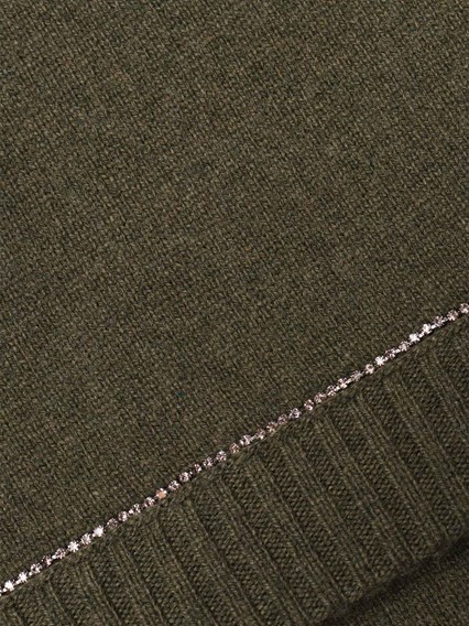 Kangra Cashmere SCARF WITH RHINESTONE TRIMMINGS