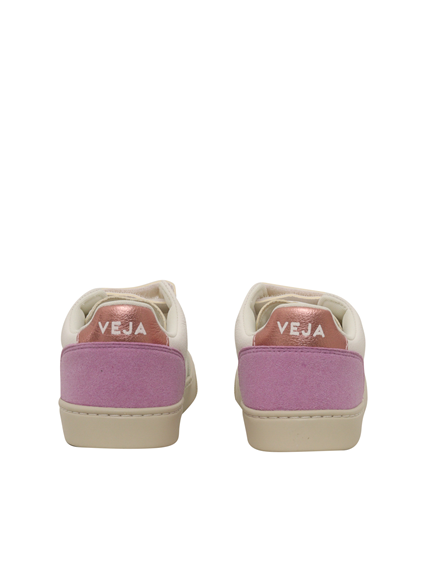 Veja SMALL V-12 LEATH WHI_MULTI-ORCHID SNEAKERS