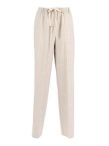 FORTE FORTE drawstring trousers in wool blend canvas