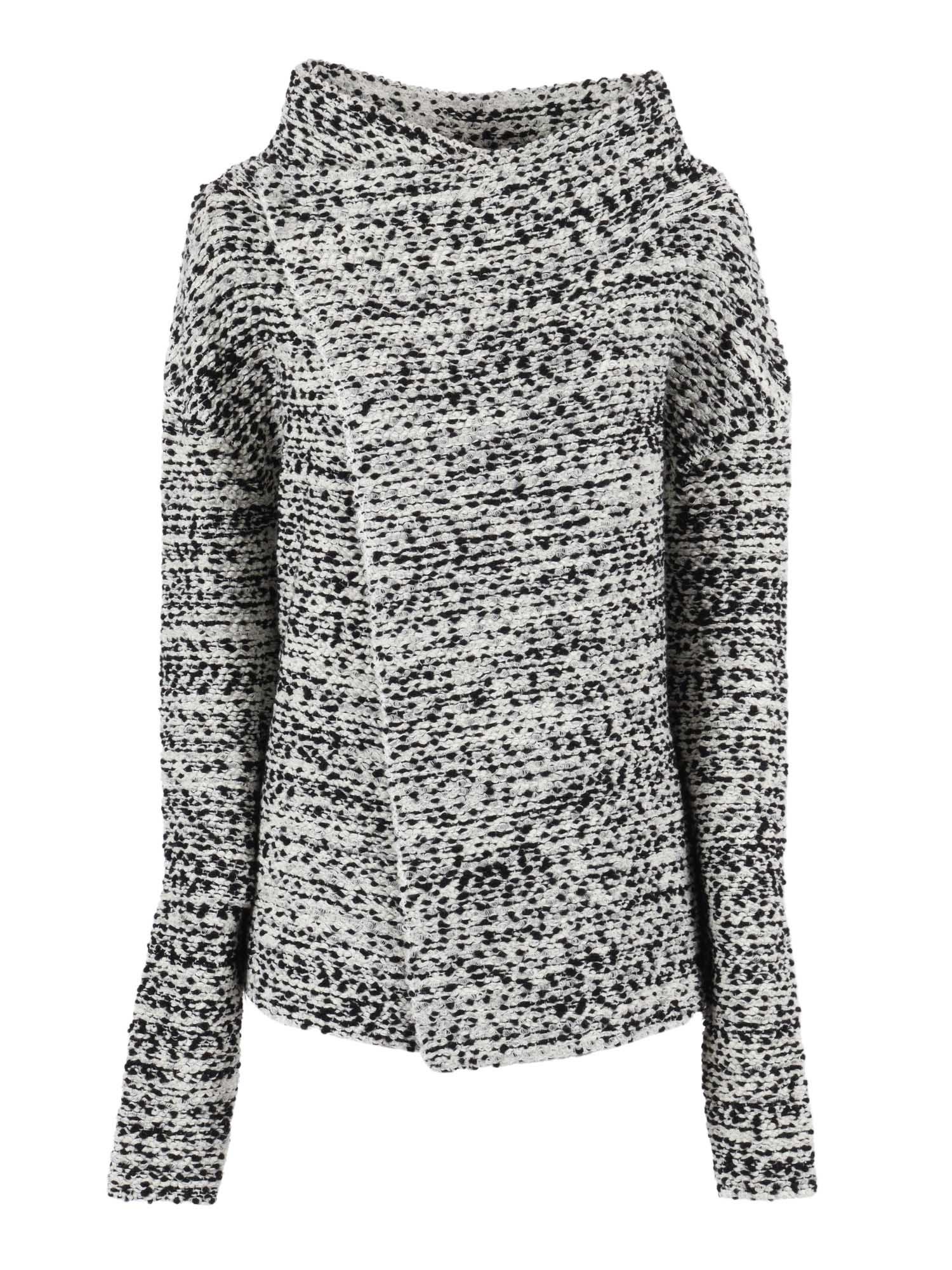Alberta Ferretti Asymmetrical Wool Blend Lightweight Jacket In Black